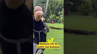 Mathews Lift 33 nothin’ but bullseyes mathewsarchery archery bowhunting hunting arrow uv [upl. by Neelehtak]