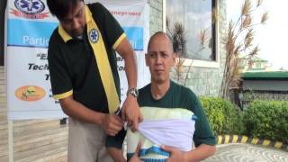 Flail Chest Management using Triangular Bandage [upl. by Yirinec616]