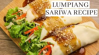 LUMPIANG SARIWA with Homemade Wrapper And Sauce [upl. by Inatirb]