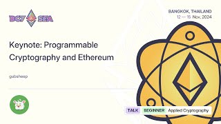 Keynote Programmable Cryptography and Ethereum [upl. by Anwat]