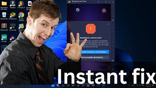 How to fix Bluestacks quotcannot start quot enable hardware virtualization [upl. by Bud]