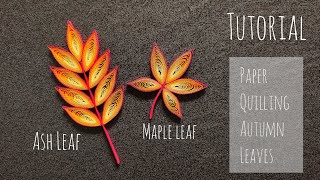 How To Make Paper Quilling Autumn Leaves With Comb diycrafts mapleleavesfrompaper [upl. by Alema204]