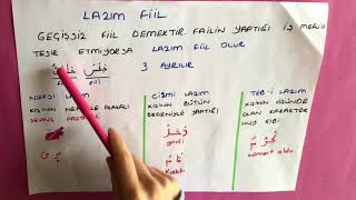 🎀MÜTEADDİ VE LAZIM FİİL ANLATIMI🎀 [upl. by Sukey]