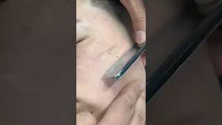 ASMR Rare Razor ShaveShave off the vellus hair and cuticles on a male customers face [upl. by Leena]