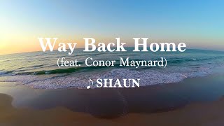 【カタカナ付きカラオケ動画】SHAUN「Way Back Home feat Conor Maynard Sam Feldt Edit 」【公式】 [upl. by Dermott]