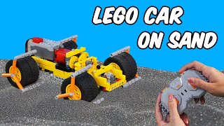 Testing my 10 LEGO Car Driving on Sand  Lego Technic [upl. by Elurd]