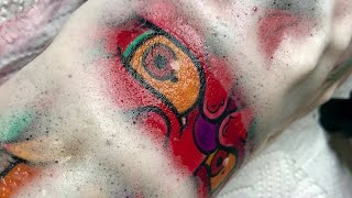 Traditional Samurai Tattoo Time Lapse  Japanese Style [upl. by Yddur399]