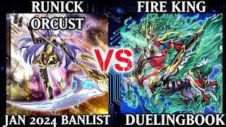 Runick Orcust vs Fire King  Dueling Book [upl. by Sikleb]