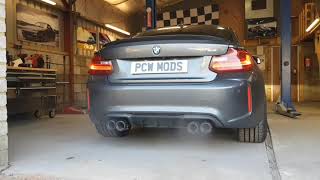 Bmw M2 secondary decat resonator mod and backbox mod [upl. by Romanas281]