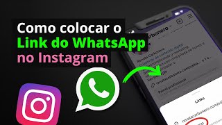 Como colocar o link do Whatsapp na bio do Instagram [upl. by Angadresma]