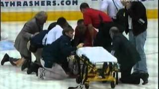 Ondrej Pavelec Collapses Full Incident Part 1 [upl. by Knut]