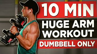 15 MINUTE ARM WORKOUT DUMBBELLS ONLY [upl. by Yedsnil]