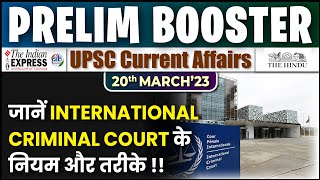 20 March 2023 Today The Hindu amp Indian Express Analysis  Prelim Booster News  Current Affairs [upl. by Wanyen484]