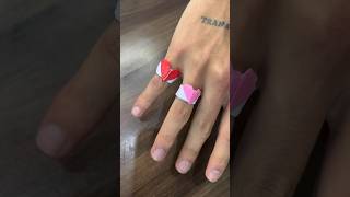 Heart ring 💍❤️ handmade diy shorts criative diy [upl. by Einnaj]