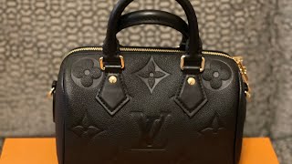 NEW Louis Vuitton Speedy Bandouliere 20 Monogram Empreinte Leather [upl. by Inad]