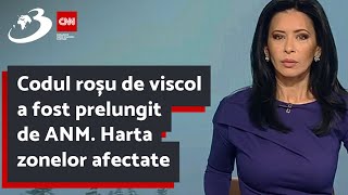 Codul roșu de viscol a fost prelungit de ANM Harta zonelor afectate [upl. by Towland]