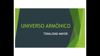 UNIVERSO ARMÓNICO tonalidad Mayor [upl. by Eveam640]