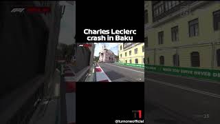 Leclerc crashing in FP1 Baku [upl. by Neill983]