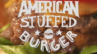 American Stuffed Burger  Oster® 7Minute Grill with Infused DuraCeramic™ Coating [upl. by Corotto]