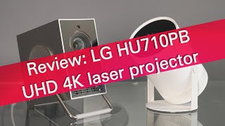 LG CineBeamQ UHD 4K laser projector review and comparison to Samsung Freestyle [upl. by Atterahs]