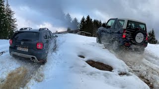 Duster 4x4 vs Suzuki Jimny in Deep Snow Offroad [upl. by Lennon]