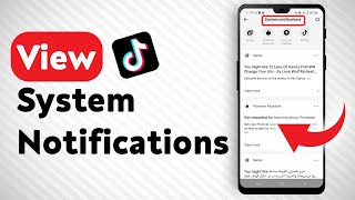 How To View System Notifications From Your Tiktok Inbox  Full Guide [upl. by Cormier]