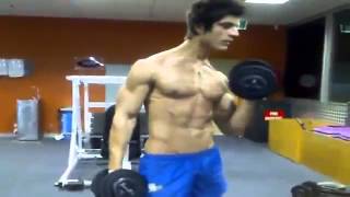 Zyzz in Gym  Arms Day  RARE free weights workout [upl. by Eyram]