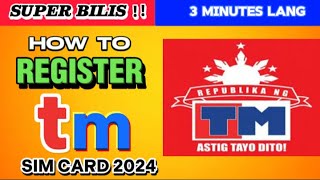 Paano mag register ng tm sim card  how to register tm sim card  tm registration  tm sim card [upl. by Iddet]