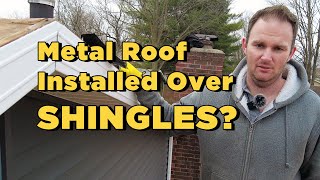 Metal Roof Installed Over Shingles  West Michigan  2024 roofinginstallation roofingrepair [upl. by Gerc686]