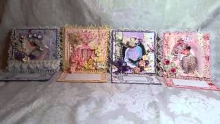 Victorian Shabby Chic Mothers Day Cards for Nit Wit Collections  Tutorial [upl. by Asaph]