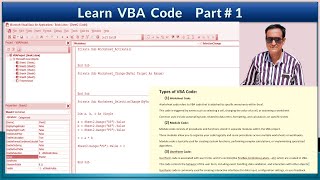 Learn VBA Code Part 1  VBA Tutorials for Beginners [upl. by Inanak]