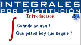 Integración por sustitución  Introducción [upl. by Eniamret992]