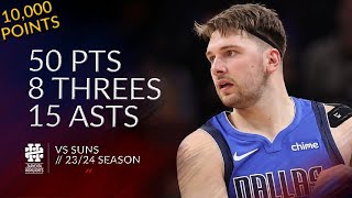 Luka Doncic 50 pts 8 threes 15 asts vs Suns 2324 season [upl. by Guimond]