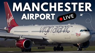 🔴 LIVE Manchester Airport Plane Spotting 🛫 [upl. by Drucill]