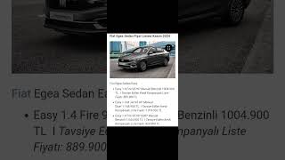 FIAT EGEA Sedan fiyat listesi [upl. by Lavoie]