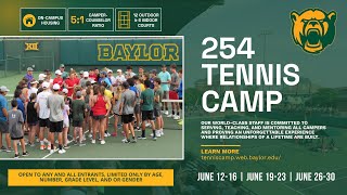 254 Tennis Camps at Baylor Week 1 Live Broadcast [upl. by Pebrook]