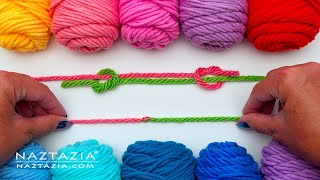 How to Join 2 Yarns with a Magic Knot  4 Different Ways [upl. by Attehcram]