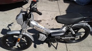 2008 Tomos Spirit A55 Moped 192 ORIGINAL MILES New Pick up [upl. by Eitsyrc]