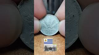 20 Centésimos  Uruguay  1942  Silver coin shortsvideo [upl. by Nnael]