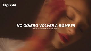 Ariana Grande  dont wanna break up again Español  Lyrics [upl. by Kiker581]