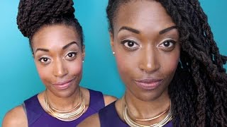 Loc Hairstyle Tutorial 2 strand twists amp 2 strand twist updo [upl. by Theresina167]