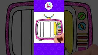 Chiki Arte  Aprende a dibujar  Dibujo de TELEVISIÓN  Como dibujar un televisión [upl. by Leacock209]