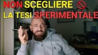 Tesi Sperimentale o Compilativa Cosa Scegliere [upl. by Niveek475]