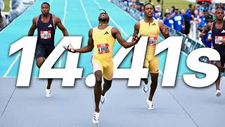 Noah Lyles TIES the 150m American Record in 1441s [upl. by Cahilly]