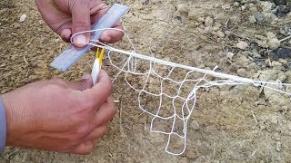 Fish Netting  How To Make Fishing Net At Home  DIY Simple Net [upl. by Berk893]