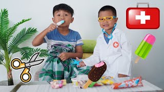 DRAMA DOKTER DOKTERAN  DAVIN BERANI SUNAT Bisa Makan Es Krim Sepuasnya  Davino Vlog [upl. by Akram]