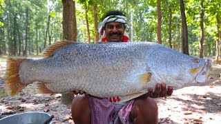 19 kg wait vetki fish curry  Sahi vetki fish recipe cooking for village people  villfood Kitchen [upl. by Lucky]