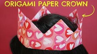 HOW TO MAKE PAPER CROWN FOR KIDS  ORIGAMI [upl. by Ahsinrats]