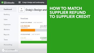 How to match supplier refund to supplier credit  UK [upl. by Camille508]