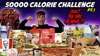 50000 CALORIE CHALLENGE  NON PROVATECI A CASA pt1  Man vs Food Cheat Day [upl. by Mcdonald]